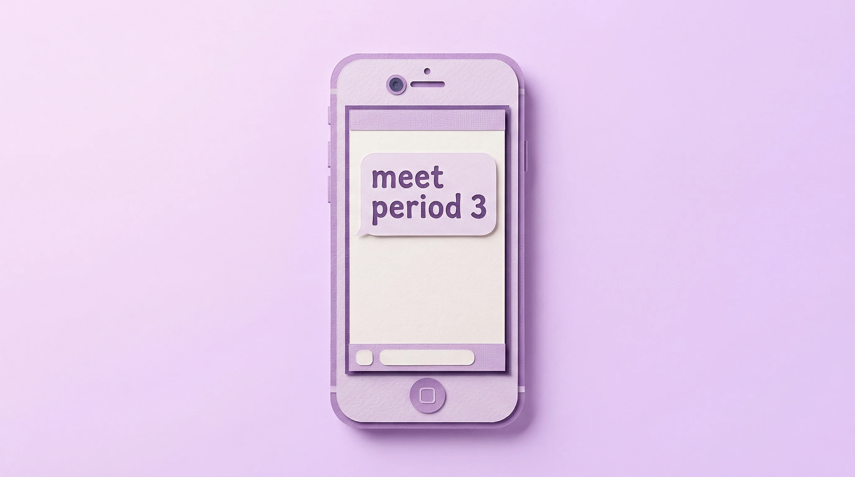 Phone showing a student message arranging a meetup