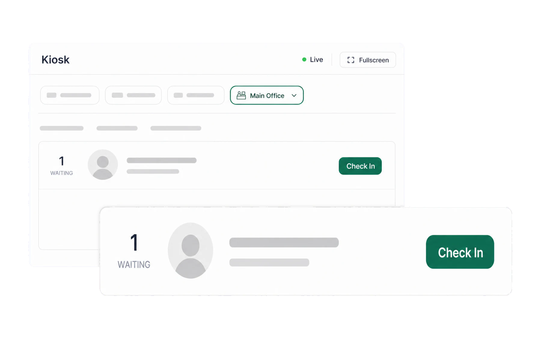 Vero Kiosk Mode showing two students on their way to monitored locations