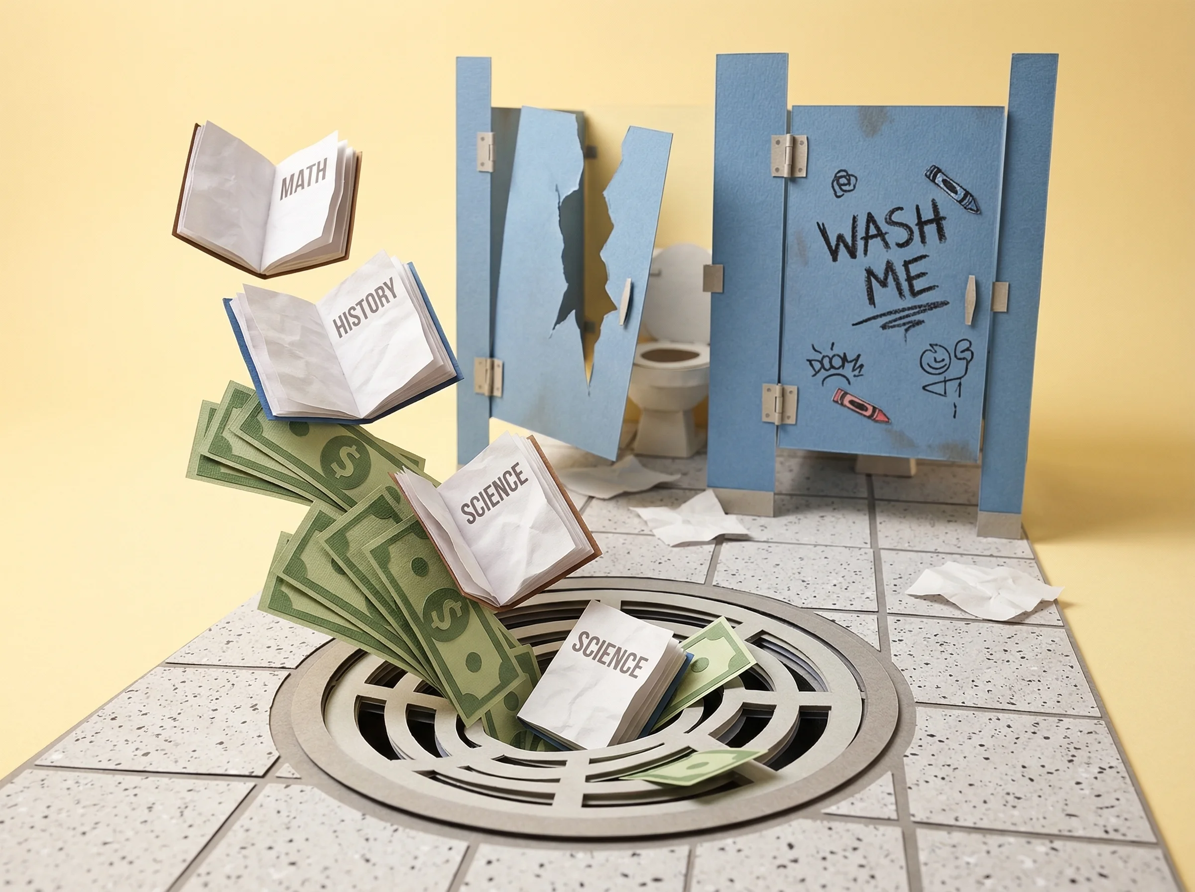School money wasted on preventable bathroom vandalism repairs